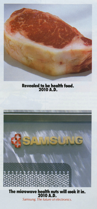 Illustration for article titled Robot Vanna, Trashy Presidents and Steak as Health Food: Samsung Sells Tomorrow